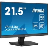iiyama ProLite XU2293HSU-B7 pantalla para PC 54,6 cm (21.5") 1920 x 1080 Pixeles Full HD LED Negro, Monitor LED negro (mate), 54,6 cm (21.5"), 1920 x 1080 Pixeles, Full HD, LED, 1 ms, Negro