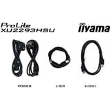 iiyama ProLite XU2293HSU-B7 pantalla para PC 54,6 cm (21.5") 1920 x 1080 Pixeles Full HD LED Negro, Monitor LED negro (mate), 54,6 cm (21.5"), 1920 x 1080 Pixeles, Full HD, LED, 1 ms, Negro