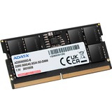 ADATA AD5S56008G-S módulo de memoria 8 GB 1 x 8 GB DDR5 262-pin SO-DIMM, Memoria RAM negro, 8 GB, 1 x 8 GB, DDR5, 5600 MHz, 262-pin SO-DIMM