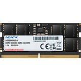 ADATA AD5S56008G-S módulo de memoria 8 GB 1 x 8 GB DDR5, Memoria RAM negro, 8 GB, 1 x 8 GB, DDR5, 5600 MHz, 262-pin SO-DIMM