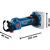 Bosch GCU 18V-30 PROFESSIONAL 30000 RPM Negro, Azul, Rojo, Acero inoxidable, Cortador rotatorio azul/Negro, Pistola atornilladora, Mango recto, 1/4", Negro, Azul, Rojo, Acero inoxidable, Sin escobillas, IPX5