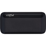 Crucial X8 2000 GB Negro, Unidad de estado sólido negro, 2000 GB, USB Tipo C, 3.2 Gen 2 (3.1 Gen 2), 1050 MB/s, Negro