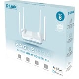 D-Link R15 router inalámbrico Gigabit Ethernet Doble banda (2,4 GHz / 5 GHz) Blanco Wi-Fi 6 (802.11ax), Doble banda (2,4 GHz / 5 GHz), Ethernet, Blanco, Router de sobremesa