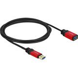 DeLOCK 82753, Cable alargador negro/Rojo