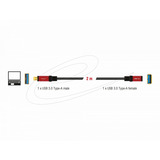 DeLOCK 82753, Cable alargador negro/Rojo