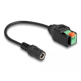 DeLOCK Adaptador de conector DC 5,5 x 2,1 mm a bloque terminal negro