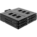 DeLOCK Marco intercambiable de 5,25″ para 6 x 2,5″ HDD / SSD SATA o SAS con cerradura, Bastidor de instalación 