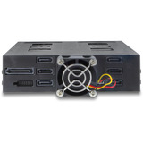 DeLOCK Marco intercambiable de 5,25″ para 6 x 2,5″ HDD / SSD SATA o SAS con cerradura, Bastidor de instalación 