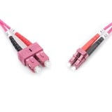Digitus Cable de parche LWL, dúplex, conector LC > SC, multimodo OM4 violeta claro