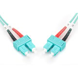 Digitus Cable de parche LWL, dúplex, conector SC > SC, multimodo OM3 turquesa