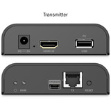 Digitus Set Extensor HDMI KVM IP, Switch KVM negro