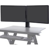 Ergotron WorkFit Dual-Monitor-Kit, Soporte de monitor negro