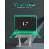 ICY BOX IB-NH300 Soporte para ordenador portátil Plata 43,2 cm (17") gris, Soporte para ordenador portátil, Plata, Aluminio, Silicona, 43,2 cm (17"), 3 kg, 15 cm