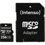 Intenso UHS-I Professional 256 GB microSDXC, Tarjeta de memoria negro
