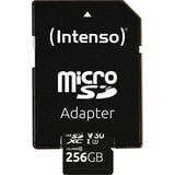 Intenso UHS-I Professional 256 GB microSDXC, Tarjeta de memoria negro
