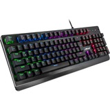 Inter-Tech NK-2000ME teclado USB QWERTZ Negro, Teclado para gaming negro, Completo (100%), USB, Interruptor mecánico, QWERTZ, LED RGB, Negro