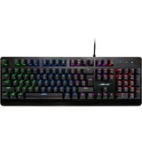 Inter-Tech NK-2000ME teclado USB QWERTZ Negro, Teclado para gaming negro, Completo (100%), USB, Interruptor mecánico, QWERTZ, LED RGB, Negro