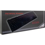 Inter-Tech NK-2000ME teclado USB QWERTZ Negro, Teclado para gaming negro, Completo (100%), USB, Interruptor mecánico, QWERTZ, LED RGB, Negro