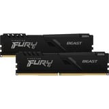 Kingston FURY FURY Beast 32GB 3600MT/s DDR4 CL18 DIMM (Kit de 2) Black, Memoria RAM negro, 32 GB, 2 x 16 GB, DDR4, 288-pin DIMM