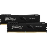 Kingston FURY FURY Beast módulo de memoria 32 GB 2 x 16 GB DDR4 3600 MHz, Memoria RAM negro, 32 GB, 2 x 16 GB, DDR4, 3600 MHz, 288-pin DIMM