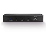 Lindy 38235 divisor de video HDMI 2x HDMI, Splitter HDMI negro, HDMI, 2x HDMI, 3840 x 2160 Pixeles, Negro, Metal, CE, FCC, RoHS, REACH, California Proposition 65