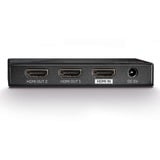 Lindy 38235 divisor de video HDMI 2x HDMI, Splitter HDMI negro, HDMI, 2x HDMI, 3840 x 2160 Pixeles, Negro, Metal, CE, FCC, RoHS, REACH, California Proposition 65