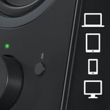 Logitech 980-001295 altavoz Negro Inalámbrico y alámbrico 5 W, Altavoces de PC negro, 2.0 canales, Inalámbrico y alámbrico, 5 W, Negro