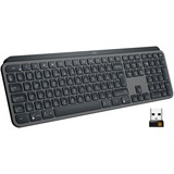 Logitech MX Keys Advanced Wireless Illuminated Keyboard teclado RF Wireless + Bluetooth QWERTY Inglés Grafito grafito/Negro, Completo (100%), RF Wireless + Bluetooth, QWERTY, Grafito