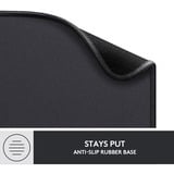 Logitech Mouse Pad - Studio Series Grafito, Alfombrilla de ratón negro, Grafito, Monocromo, Nylon, Poliéster, Caucho, Base antiderrapante