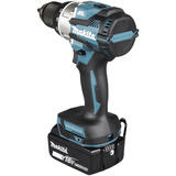 Makita Kit combo de batería DLX2533TJ, taladro atornillador a batería DDF489Z + llave de impacto a batería DTW300Z, 18 voltios, Destornillador azul/Negro