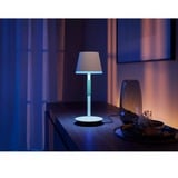 Philips Hue Lámpara de mesa portátil Hue Go blanco, Philips Hue White and Color ambiance Lámpara de mesa portátil Hue Go, Lámpara de mesa inteligente, Bluetooth, Blanco, LED, Metal, Bombilla(s) no reemplazable(s)