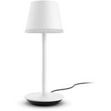Philips Hue Lámpara de mesa portátil Hue Go blanco, Philips Hue White and Color ambiance Lámpara de mesa portátil Hue Go, Lámpara de mesa inteligente, Bluetooth, Blanco, LED, Metal, Bombilla(s) no reemplazable(s)