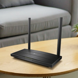 TP-Link Archer VR400 router inalámbrico Gigabit Ethernet Doble banda (2,4 GHz / 5 GHz) Negro negro, Wi-Fi 5 (802.11ac), Doble banda (2,4 GHz / 5 GHz), Ethernet, ADSL2+, Negro, Router de sobremesa