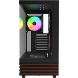 Thermaltake CA-1Y7-00M1WN-WS, Cajas de torre negro/Madera