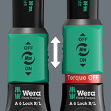 Wera Click-Torque Lock A 6 R/L, 05075694001, Llave de torsión negro/Verde
