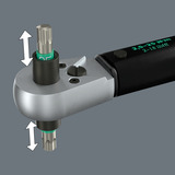 Wera Llave dinamométrica con cuadrado pasante Click-Torque Lock A 6 R/L, Llave de torsión negro/Verde