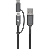 goobay 71892 cable USB Negro negro, Negro