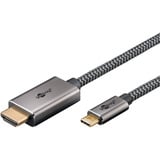 goobay 75701, Adaptador negro/Plateado