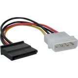 goobay CAK SATA 4P/S-ATA power adapter 0,13 m, Adaptador negro/Rojo, 0,13 m, Hembra, Hembra, Multicolor