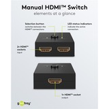 goobay Conmutador HDMI manual 2 a 1 (4K @ 30Hz) negro