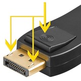 goobay HDMI DisplayPort Adapter Negro, Adaptador negro, DisplayPort, HDMI, Negro, A granel