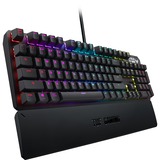 ASUS TUF Gaming K3 teclado USB QWERTZ Alemán Gris, Teclado para gaming gris, Estándar, USB, Switch de tecla semimecánico, QWERTZ, LED RGB, Gris
