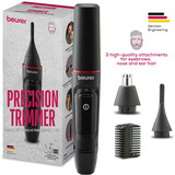 Beurer MN3X Precision Trimmer, Cortapelos de nariz /oreja negro