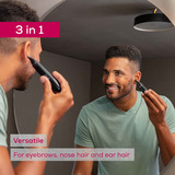 Beurer MN3X Precision Trimmer, Cortapelos de nariz /oreja negro