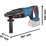 Bosch GBH 18V-26 D Professional 425 W 890 RPM SDS Plus, Martillo perforador azul/Negro, SDS Plus, Negro, Azul, 2,6 cm, 890 RPM, 890 RPM, 2,5 J