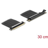 DeLOCK Tarjeta Riser PCI E 4.0 x16>x16 Slot 90° con cable 30cm, Tarjeta de ampliación negro