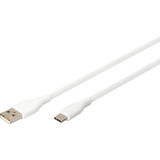 Digitus Cable de conexión USB 2.0 de silicona USB-A > USB-C blanco