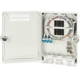 Digitus Caja de conexión FTTH/FTTB, equipada, OS2, 12 fibras, Caja de fíbra óptica gris