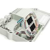 Digitus Caja de conexión FTTH/FTTB, equipada, OS2, 12 fibras, Caja de fíbra óptica gris