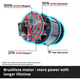 EINHELL Lijadora excéntrica profesional inalámbrica TP-RS 18/32 Li BL-Solo, 18 voltios, Lijadora orbital rojo/Negro